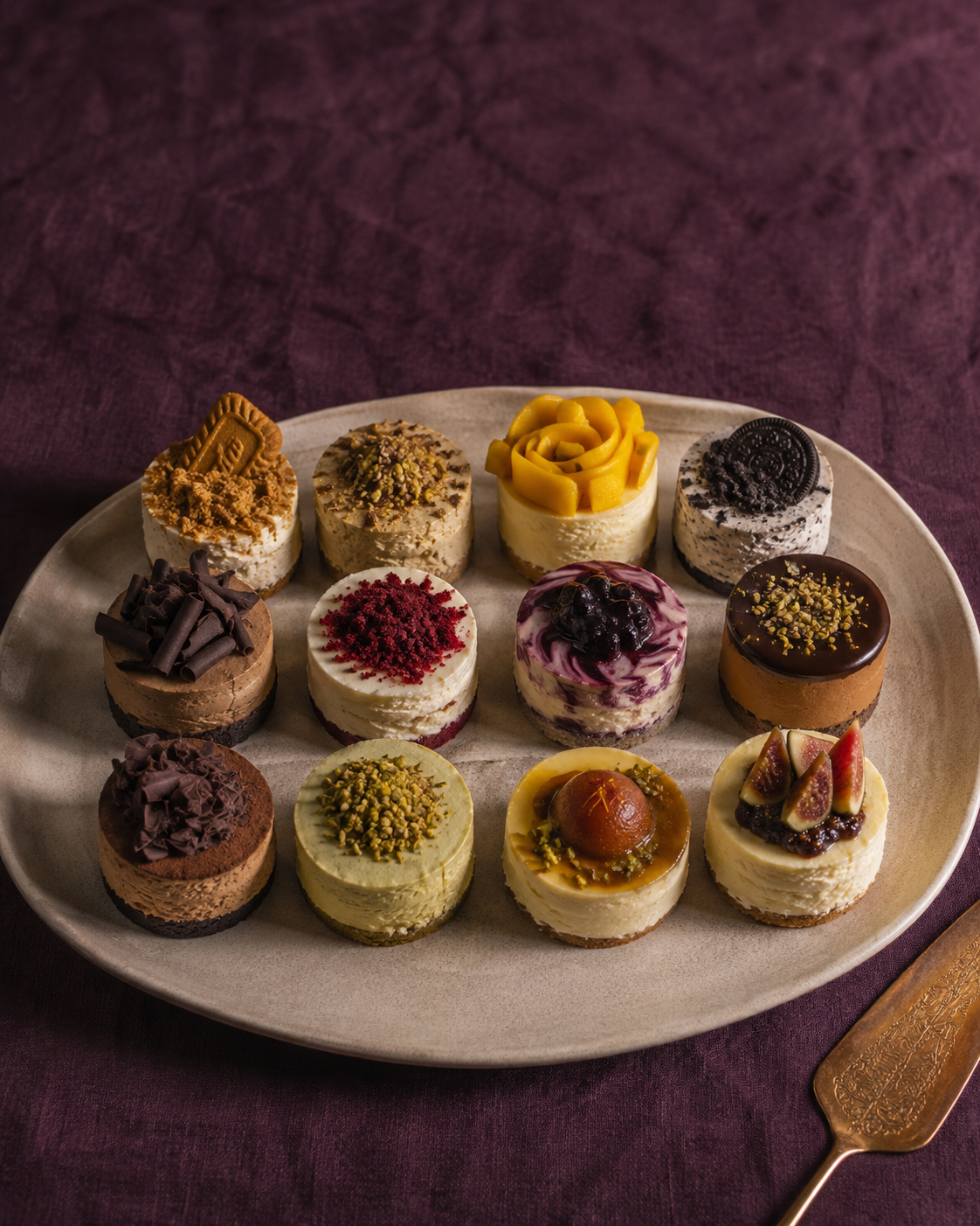 A selection of Bloom N Delights mini cheesecakes